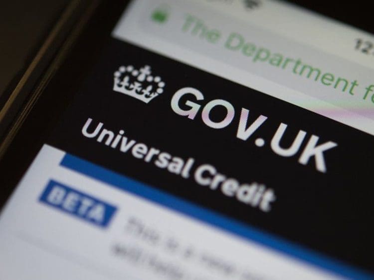 Universal Credit website on a phone DWP migration